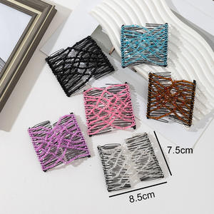 Peine mágico elástico con cuentas para el cabello, horquillas dobles elásticas para novias, peines para el cabello para mujeres, accesorios DIY para peinados. - Product Image 2