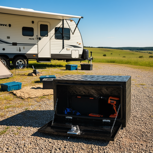Caja de Herramientas de Aluminio para Debajo del Vehículo, 30 x 17 x 18 Pulgadas, con Cerradura, Impermeable, para Remolque o Autocaravana - Product Image 2
