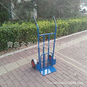 Carretilla de Mano de Acero con 2 Ruedas de 255 mm, Color Azul Lago, Recubrimiento en Polvo, Estructura de Plataforma Industrial - Product Image 4