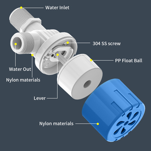 Vannes à flotteur <span class=keywords><strong>d</strong></span>'entrée <span class=keywords><strong>d</strong></span>'eau verticale prix de gros OEM ABS plastique filetage mâle automatique réservoir remplissage <span class=keywords><strong>arrêt</strong></span> <span class=keywords><strong>vanne</strong></span> de contrôle du niveau <span class=keywords><strong>d</strong></span>'eau - Product Image 5
