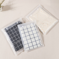 Pochette en plastique dépoli personnalisée avec fermeture à pression pour photos, certificats et emballage de sous-vêtements pour enfants