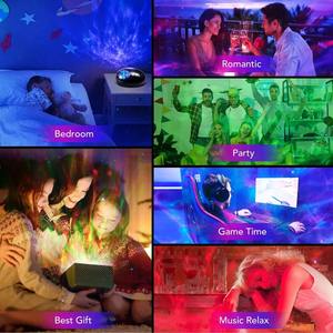 Projecteur musical BT Galaxy avec <span class=keywords><strong>bruit</strong></span> blanc et télécommande, veilleuse étoilée <span class=keywords><strong>pour</strong></span> chambre d'enfant et décoration intérieure - Product Image 2