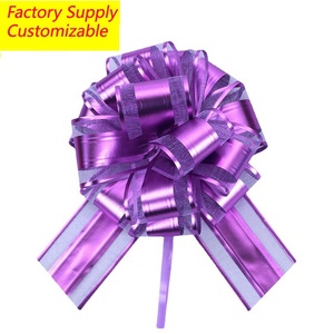 Venta al por mayor tridimensional verde floral tirar flor cinta grande brillante Navidad <span class=keywords><strong>regalo</strong></span> embalaje corteza hecha - Product Image 6