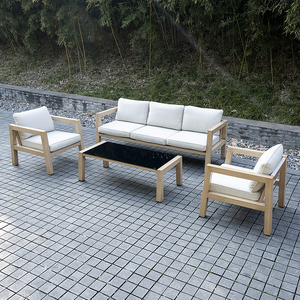 Juego de Sofás para Exteriores J&M, Estructura de Aluminio, Asientos de Tela, Diseño Tropical Ecológico para Jardín, Terraza, Villa, Sala de Estar, Parque - Product Image 2