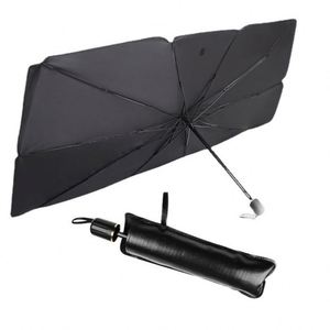 Grand parapluie manuel pliant en trois sections, pare-soleil de voiture, diamètre ouvert 102 cm, protection UV pour pare-brise avant, isolation thermique - Cadeau d'affaires - Product Image 2