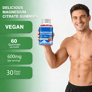 Gomitas de Citrato de Magnesio Sin Gluten de Fábrica OEM, 600 mg, Suplemento de Magnesio y Sodio, Promueve la Relajación y Reduce el Estrés en Adultos, 2 Gomitas - Product Image 3
