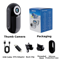 Mini caméra magnétique portable 1080p, enregistreur vidéo POV, USB-C, MicroSD, écran 0,9 pouces