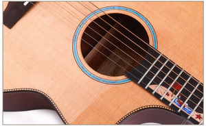 <span class=keywords><strong>Guitarra</strong></span> Electroacústica LX-R1 Nueva de Alta Calidad con Tapa de Abeto Sólido, Mástil de Caoba e Incrustaciones con Temática Playera - Product Image 4
