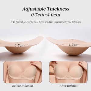 XB171 Soutien-gorge gonflable réutilisable sans bretelles et sans dos pour petites poitrines, effet push-up instantané - Product Image 3