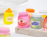 Resin Bentuk Nanas Mikro-Lanskap Selai Blueberry Jeruk Makanan Kaleng DIY Aksesoris Gantung Dekoratif Mini Desktop