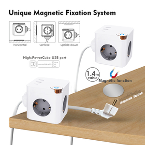 Hot Selling New Design Good-looking Practical Multifunctional <b>Cheap</b> Power Cube Socket with 2 USB Ports 1 Type C 3 Outlets - Product Image 3