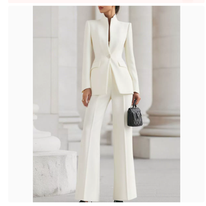 Conjunto de Dos Piezas <span class=keywords><strong>para</strong></span> <span class=keywords><strong>Mujer</strong></span>, Estilo Europeo Americano 2026, Corte Regular, Manga Larga, Color Sólido, con Bolsillos, Terciopelo Antiarrugas + <span class=keywords><strong>Traje</strong></span> Largo - Product Image 6