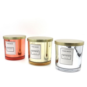 Bougeoirs <span class=keywords><strong>en</strong></span> <span class=keywords><strong>verre</strong></span> déco doré Pots de lanterne vides avec couvercle Bocal décoratif pour Holdin - Product Image 4