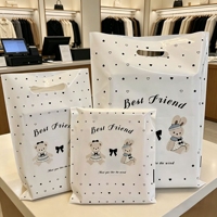 Sacs en plastique découpés à la forme pour emballage de vêtements, sacs de shopping en plastique « Merci » pour boutiques, cadeaux et magasins de détail – Vente chaude