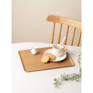 ถาดกันลื่นขนาดใหญ่33X25ซม. หรูหราไม้มะม่วงที่ยั่งยืนตกแต่งด้วยรูปวงรีสำหรับการเสิร์ฟอาหารในบ้าน - Product Image 1