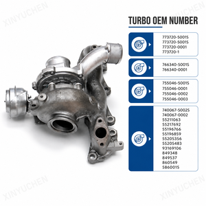 Nouveau turbocompresseur GT1749MV 773720-5001S pour Opel Astra H/Vectra C Saab 9-3 Fiat <span class=keywords><strong>Croma</strong></span> 1.9 CDTI/JTD Moteur diesel universel - Product Image 2
