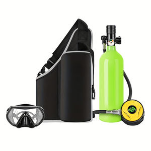 3pcs Réservoir <span class=keywords><strong>de</strong></span> <span class=keywords><strong>plongée</strong></span> Snorkel Masl Set 1L Cylindre en alliage d'aluminium Universal Fit Leisure Diving Gear and Backup Air Bottle for Rescue - Product Image 3