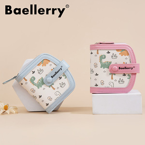 กระเป๋าใส่เหรียญขนาดเล็กสำหรับผู้หญิง Baellerry ลายไดโนเสาร์สีชมพู กระเป๋าซิปสำหรับใช้ในชีวิตประจำวัน - Product Image 3
