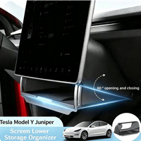 Plateau de rangement inférieur pour écran pour Tesla New Model Y Juniper 2025, boîte de rangement cachée pour console centrale, accessoires intérieurs de voiture