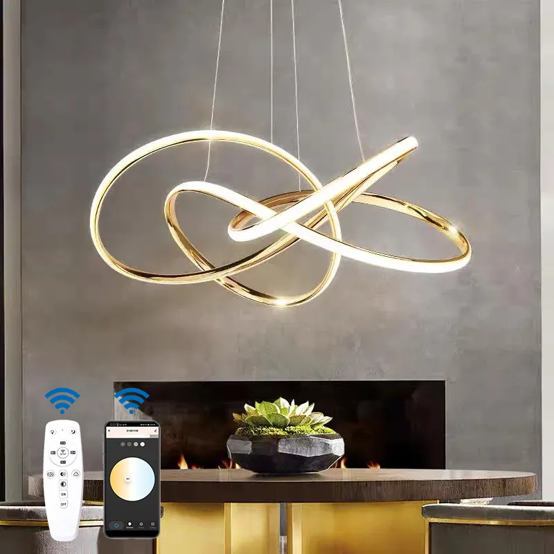 High Quality Home Lighting Fashion Style Gold Three Luminaries Art Design LED Nordic Chandelier