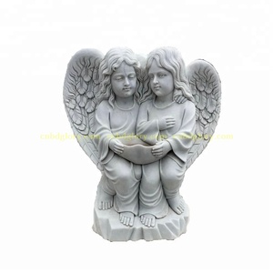 Vente chaude Belle Pierre En Marbre Sculpté Petit <span class=keywords><strong>Ange</strong></span> Statue - Product Image 5