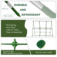 Support de plante en métal revêtu de type triangle, fournitures de jardin pour cages à tomates et concombres, piquets pour plantes grimpantes