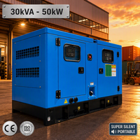 Generador Diésel Silencioso de 30kVA 50kW con Personalización OEM, Trifásico, 400V, 50Hz/60Hz, Potencia Principal para Uso en Fábrica