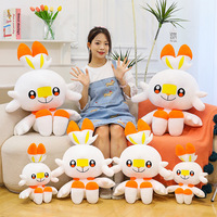 Peluche Pokémon Super Douce Lapin Flammé & Petit Elfe, Compagnon de Bureau, Jouet Anti-Stress, Poupée pour Machine à Griffes