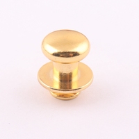 Bouton à vis en laiton massif doré de 12 mm, rivet à vis Chicago pour cuir