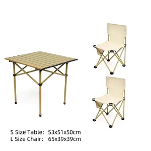 Modern Portable <b>Folding</b> Long <b>Table</b> Chair Set Moisture-Proof Easy to Clean for Outdoor Party School Gym Activities - Product Image 5
