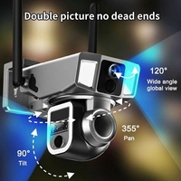 Caméra de sécurité solaire PTZ Y7A 4K 8MP avec suivi automatique des personnes, étanche IP66, double réseau, zoom 10X, double objectif, CCTV 4G WIFI