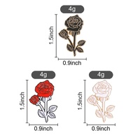 Badge en émail à thème floral classique pour sac, chapeau, vêtement et ornement de style personnel
