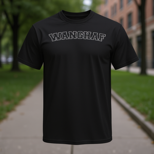 T-shirt Wanghaf in stile classico nera unisex per adulti taglia media - Product Image 3