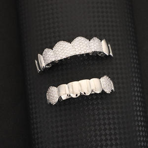 <span class=keywords><strong>Grillz</strong></span> Diamant Plaqué Or 18K Personnalisé Tendance Hip Hop Bijoux de Corps pour Dents - Product Image 4