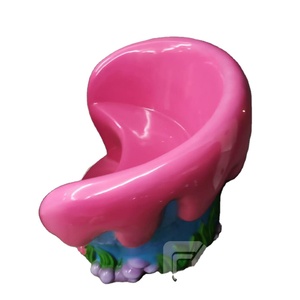 Candyland decoración de fibra de vidrio helado silla cono estatua de sillas y Mesa para el parque temático de la decoración - Product Image 1