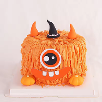 Usine en gros ins petit diable monstre halloween décoration fournitures joyeux anniversaire gâteau toppers ensembles