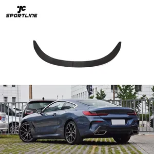 Car Tuning Dry Carbon Fiber F92 Rear Trunk Spoiler for BMW 8 Series G15 M8 Gran Coupe 2-Door 2018-2021