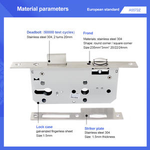 ヨーロッパ向けカスタム木製ドアロック 高セキュリティステンレス鋼モーティスロック本体 - Product Image 4