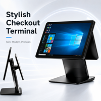 Sistemas POS de Pantalla Dual de 15.6 Pulgadas, Terminal POS Android 14, Pantallas Táctiles POS, Máquina POS, Sistemas de Punto de Venta para Tiendas Minoristas