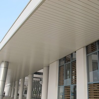 Système de plafond d'hôtel moderne en alliage d'aluminium haute résistance en forme de S, ignifuge et résistant au vent, performance incendie classe 1, garantie 1 an