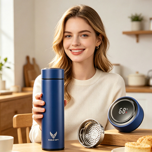 Best Selling 500ml Insulated Stainless Steel Sport Water Bottle Temperature Display 6-12 Hours Thermal Performance Gift <b>Cup</b> - Product Image 2