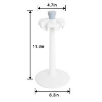 Support de micropipettes de laboratoire en plastique WEIAI, type L, pour jusqu'à 6 micropipettes, rotation à 360 degrés, support rond pour pipettes