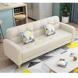 Bán buôn có thể gập lại ngả Sofa giường kiêm vải hiện đại 3 chỗ ngồi phong cách Mỹ đồ nội thất phòng khách chuyển đổi <span class=keywords><strong>futon</strong></span> gối - Product Image 1