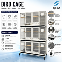 Jaula para Pájaros Apilable Antióxido con Divisores, Jaulas Metálicas de Cría para Aves, Jaula Moderna Grande para Loros, para Pájaros como el Pájaro Blanco