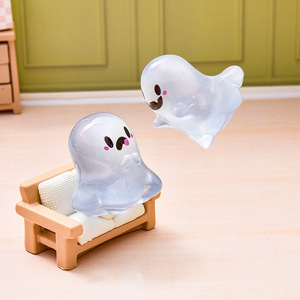 Llaveros y Colgantes Decorativos de Fantasmas Brillantes Rojos que Brillan en la Oscuridad para Halloween, Adornos Hechos a Mano para Escritorio, Regalos Festivos - Product Image 2