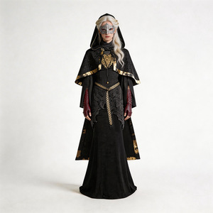 Disfraz de Dark Souls Fire Keeper, traje de cosplay negro y dorado, disfraz de juego de anime, juego de rol de Halloween, conjunto completo para mujer adulta - Product Image 1