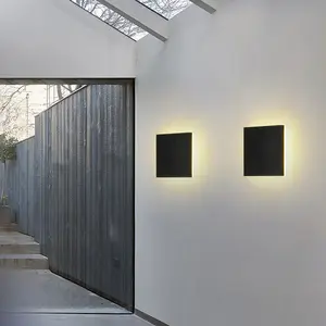 Moderne LED-Außenwand leuchte außerhalb quadratisch montierte Beleuchtung Design Wand leuchte