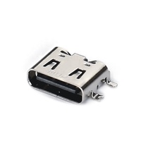 Connecteur USB femelle 6 broches MUP à prix réduit, simple rangée SMT, connecteur USB-C uniquement pour le remplacement d'écouteurs électroniques