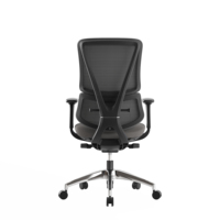 Chaise de bureau pivotante ergonomique de direction au design moderne avec accoudoirs, mouvement 4D, en PU, métal, aluminium, plastique, hauteur réglable, personnalisable