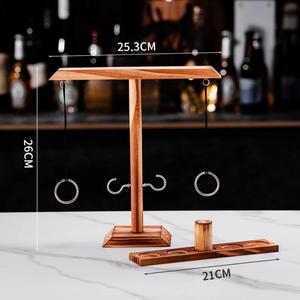 Jeu de lancer d'anneaux en bois fait main pour <span class=keywords><strong>2</strong></span> joueurs, jeu interactif rapide, jeu de lancer d'anneaux pour la maison, en plein air, pour les enfants, amusant pour les bébés - Product Image 2